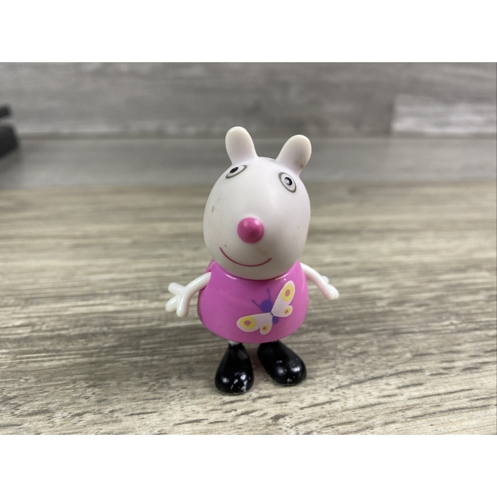 Peppa Pig & Friends Character Figures Replacement Suzy Sheep pink dress 2.5"‎